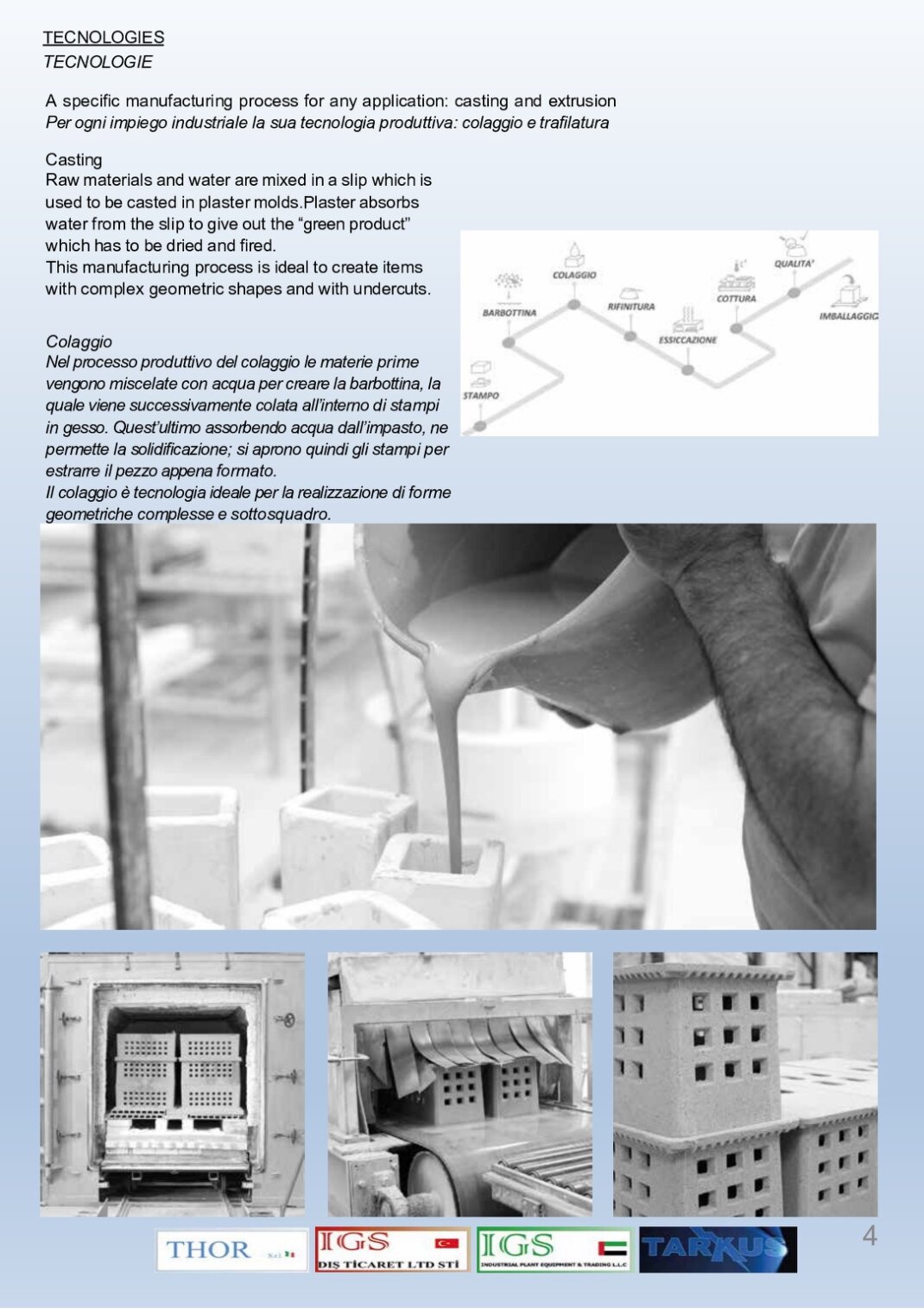 A specific manufacturing process for any application: casting and extrusion